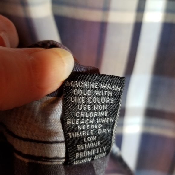 CJ Black Men's Shirt Roll Tab Button  Multicolored Plaid Sz M - Picture 6 of 7